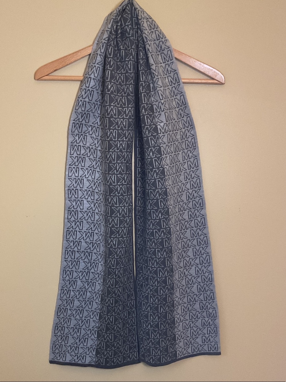 Michael Kors Two Tone Grey Logo Scarf